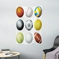 thumbnail image 1 of Sports Tapestry, Diversified Sport Balls Objects in Diamond or Circle Shape Recreational Illustration, Wall Hanging for Bedroom Living Room Dorm Decor, 40W X 60L Inches, Multicolor, by Ambesonne, 1 of 2