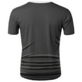 thumbnail image 4 of YUUMIN Mens Tuxedo Novelty T-Shirt Short Sleeve Suit Vest 3D Tie Printed Shirt Top Party Wedding Dark Gray S, 4 of 7