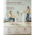 thumbnail image 4 of Electric Standing Desk with Drawers, Sit Stand Desk with Built-in Power Strip, Adjustable Height, 23.6 x 47.2 Inches, Beige, 4 of 6