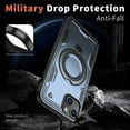 thumbnail image 4 of Rugged Phone Case for Apple iPhone 14, Military Grade Shockproof iPhone 14 Case with Ring Holder, Kickstand, TPU & PC Shell MagSafe Compatible iPhone 14 Cover, Blue, 4 of 5