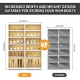 thumbnail image 2 of - Foldable Shoe Rack Organizer for Closet Pairs Collapsible Plastic Shoe Shelf Large Shoes Cabinet with Door Clear Stackable Storage Box Easy Assembly, 2 of 8