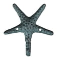 thumbnail image 2 of Zeckos Cast Iron Nautical Starfish Decorative Wall Hooks Set of 3, 2 of 5