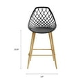 thumbnail image 5 of Kurv™ Indoor and Outdoor Counter Chair - Black Seat with Natural Finish Legs - Set of 2, 5 of 7
