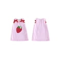 thumbnail image 3 of Little Girl Summer Swimsuit Long Sleeve Pink Bow Print Rash Guard Ruffle Hem Bathing Suit for Infant Toddler, 3 of 9