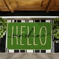 thumbnail image 2 of Green Hello Sunshine Summer Decorative Doormat, Seasonal Spring Holiday Low-Profile Floor Mat Switch Mat for Indoor Outdoor 17 x 29 Inch, 2 of 6