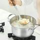 thumbnail image 5 of 5 juegos de ollas de acero inoxidable para cocinar, ollas grandes para hervir con tapas de vidrio, 5 of 5