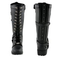 thumbnail image 3 of Milwaukee Leather MBL9380 Women's Black 'Jane' 15-inch Leather Combat Style Harness Motorcycle Boots 7.5, 3 of 9