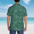 thumbnail image 6 of Xecao Green Christmas print Hawaiian shirt - a stylish short-sleeve button-down for men, perfect for casual beach and tropical outings., 6 of 9