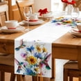 thumbnail image 5 of Table Runner - 108 Inch Long, Hummingbird Kitchen Dining Table Runner Dresser Scarves, Spring Farmhouse Oil Painting Sunflowers Farmhouse Decor for Coffee Tables Wedding Party Banquet, 5 of 8