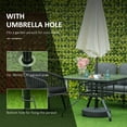 thumbnail image 4 of Outsunny 42-inch Patio Dining Table with Umbrella Hole Square Outdoor Bistro Table for Garden Lawn Backyard, Steel, 4 of 10