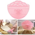 thumbnail image 3 of Clip On Strainer for All Pots and Pans, Plastic Leaf Shape Rice Wash Sieve, Pasta Strainer Clip on Food Strainer for Meat Vegetables Fruit PP Plastic Kitchen Colander, Rice Wash Tool, Pink, 3 of 8