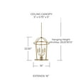 thumbnail image 3 of Capital Lighting 528541 Greyson 4 Light 16" Wide Taper Candle Pendant - Black, 3 of 6