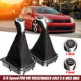thumbnail image 2 of Faux Leather 5/6 Speed Gear Shift Knob Stick with Boot Cover for  Golf MK5 MK6, 2 of 10