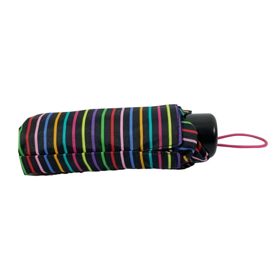 Totes Manual Mini Umbrella (Rainbow Stripes)