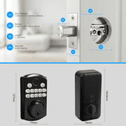TOPVISION Fingerprint Door Lock, Smart Deadbolt Lock for Front Door, Keyless Entry, App Remote Control, Auto Lock