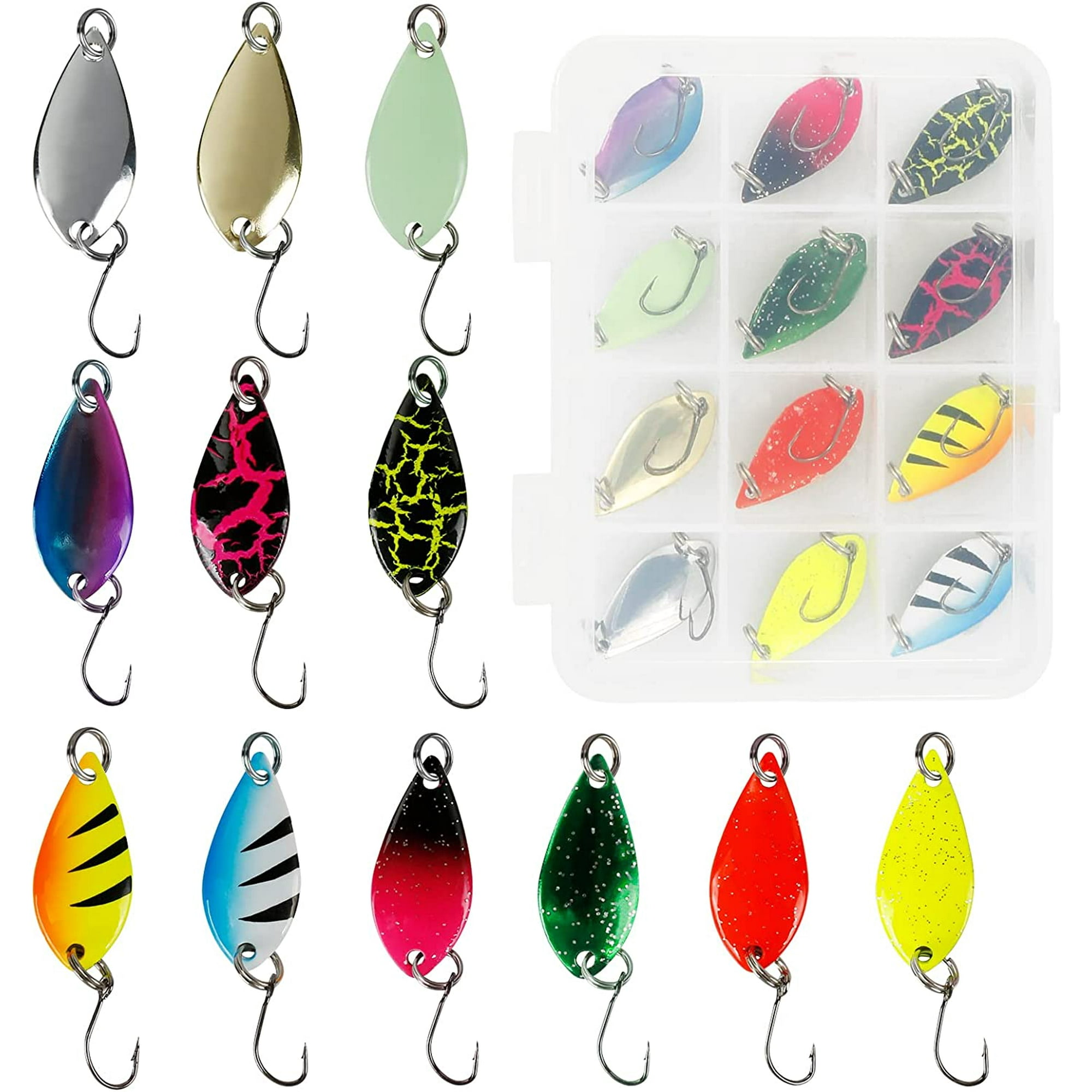 Lot De 137 Leurres Mouche De Pêche En Boîte – Différents Styles Pour Truite, Bar – Qievcrme