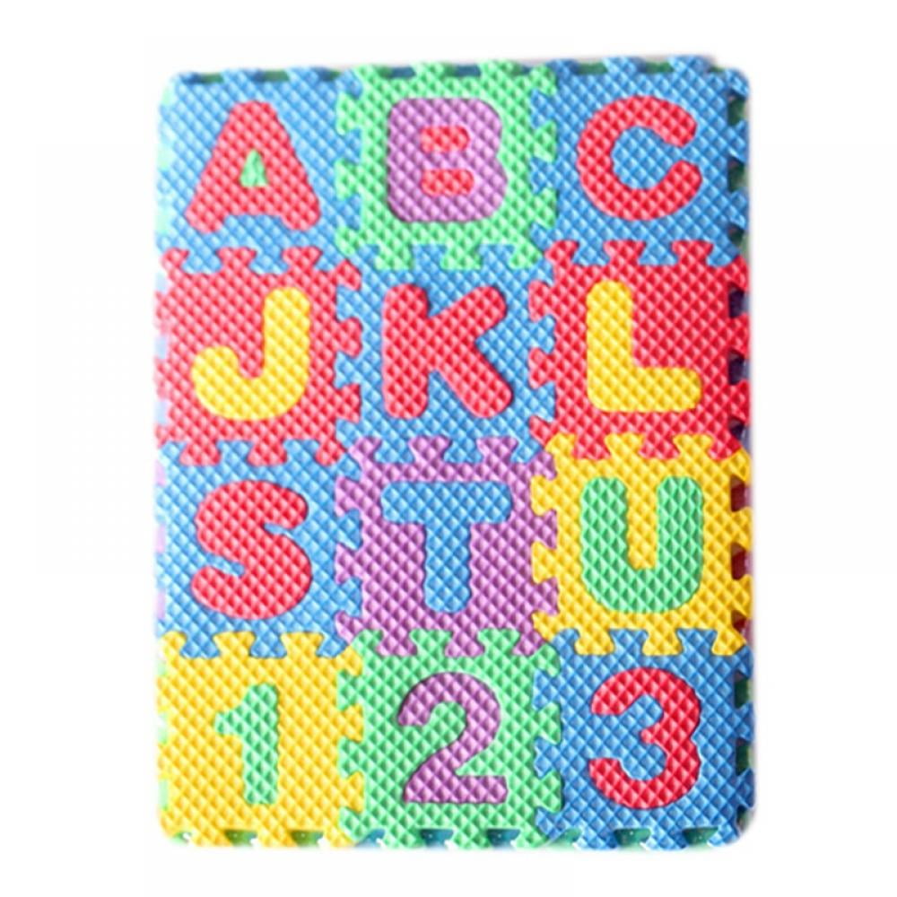 36 x EVA Foam Letters Numbers Interlocking Mats Tiles Childrens Kids Set 3yo+ 
