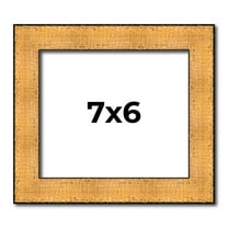 7x6 Frame Gold Rustic Solid Wood Picture Frame | 1.25 Inch Wide Moulding | Rustique Gold Collection