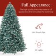 Best Choice Products 7.5ft Pre-Lit Blue Spruce Christmas Tree w/ Foldable Base, 420 Lights, 1384 Tips