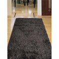 thumbnail image 1 of Get My Rugs K00111T0232G25 2 ft. 6 in. x 10 ft. Hand Tufted Polyester Shag Runner Rug, Solid - Black Silver, 1 of 1