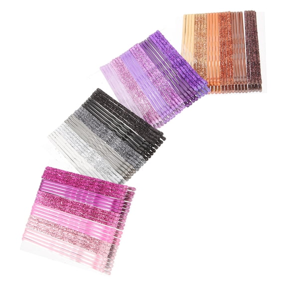 FUEENIRVA 96Pcs Glitter Powder Bobby Pins Assorted Color Metal Hairpins for Stylish Decoration
