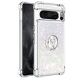 thumbnail image 2 of Funda para Google Pixel 8 Pro 5G con Brillo Líquido Flotante, Purpurina, Parachoques y Anillo Giratorio Soporte, 2 of 5