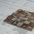 thumbnail image 3 of Ekena Millwork 11 7/8"W x 11 7/8"H x 1/2"P Reclaimed Boat Wood Mosaic Wall Tile, Natural Finish, 3 of 10