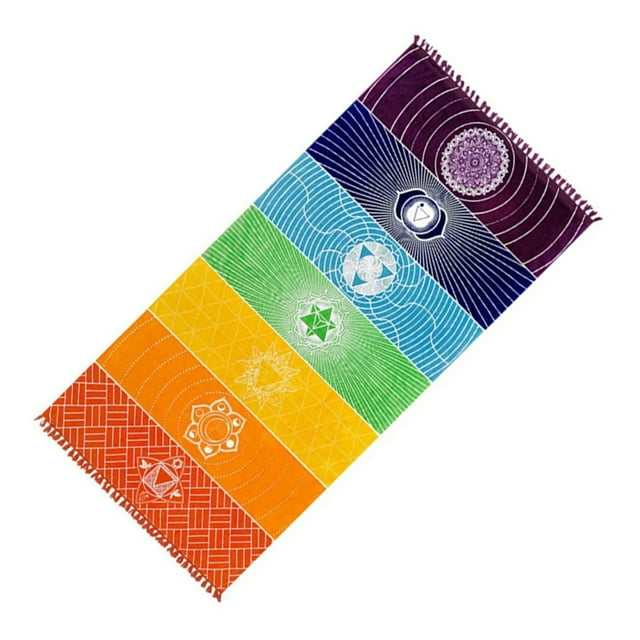 QualitChoice Tapis de Méditation Yoga Tapis de Sol à Franges Multifonctionnel Résistant au Soleil Bonne Finition Tapisserie Rectangulaire Fournitures Extérieures