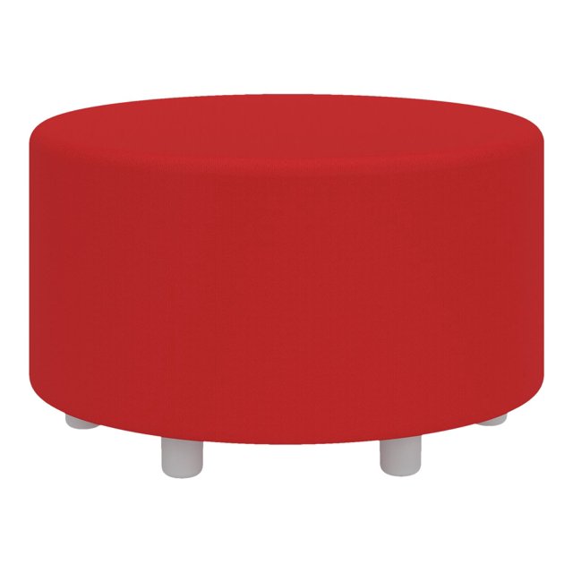 Safco Learn - Ottoman - Cylindre - Vinyle, Mousse, Contreplaqué - Rouge