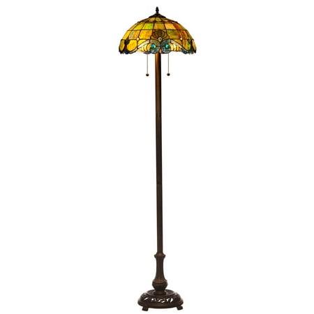- Serena d'italia Tiffany 2 light Pearl Vintage 58 in. Floor Lamp