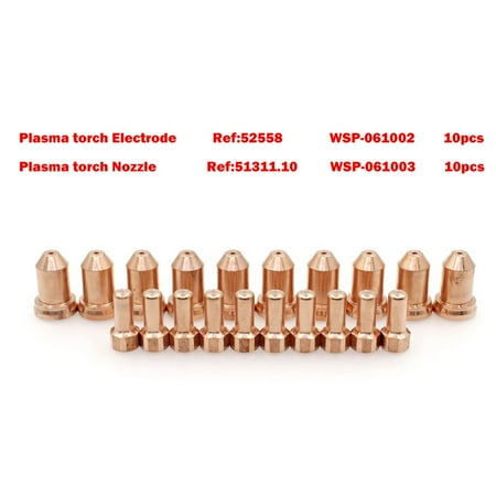 

20pcs 52558 Plasma Cutting Torch Electrode Tips 51311 fit PT80 IPT-80 1.0mm