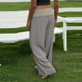 thumbnail image 5 of MYAOYI Women Pants no boundarie High Waist Linen Palazzo Pant Loose Fit Elastic Waist Trousers, 5 of 6