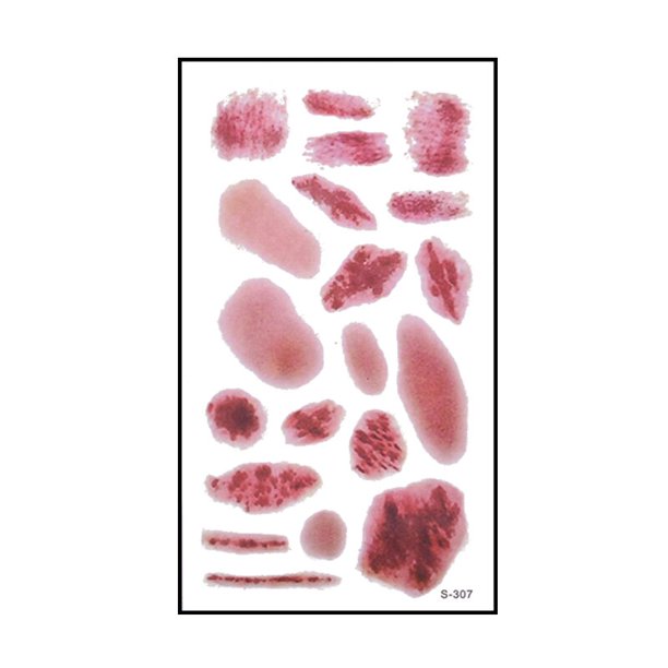 Pegatina de tatuaje de heridas sangrientas para Halloween, tatuaje temporal impermeable, divertido, de miedo, para fiesta de Halloween, bricolaje, decoración de tatuajes falsos, 6/12 piezas