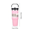 thumbnail image 3 of Botella de agua portátil de acero inoxidable aislada con asa, gran capacidad, multicolor, vaso térmico sellado al vacío para bebidas calientes y frías, 3 of 8