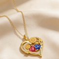 thumbnail image 2 of Taioiat Birthstone Necklace for Women Double Sunflowers and Birthstones with Engraving Gold Plated Jewelry Valentines Day Birthday Gifts for Women Best Friend Friendship, 2 of 7