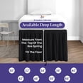 thumbnail image 3 of Dorm Bed Skirt Twin XL Size 36 inch Drop Black Solid Bed Skirt Stylish Ruffled Pattern Split Corner Easy Fit Easy Care Fade & Wrinkle Resistant-Polycotton Made, 3 of 7