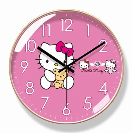 Clock Cartoon Education Mute Watch Mute Sweep Quartz Clock Wall Decoration Bedroom Decor Household Supplies