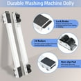 thumbnail image 3 of Ymokee Extendable Appliance Rollers, Mobile Washing Machine Base, Furniture Dolly with Wheels for Home, White, 3 of 7