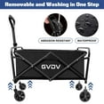thumbnail image 6 of GVDV Collapsible Wagon Cart, Portable Utility Wagon for Camping, Beach, Picnic, Shopping, Sports, and Grocery Transport, Black, 6 of 8