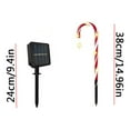 10 Packs Solar Candy Cane Lights Outdoor Pathway, Candy Cane Christmas
