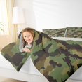 thumbnail image 4 of Feelyou Fashion Camo Queen Comforter Set for Teens, Chic Camouflage Bedding Sets, Olive Square Abstract Reversible Bedding Comforter Set, Luxury Bedroom Decor, 3-Piece, 4 of 8