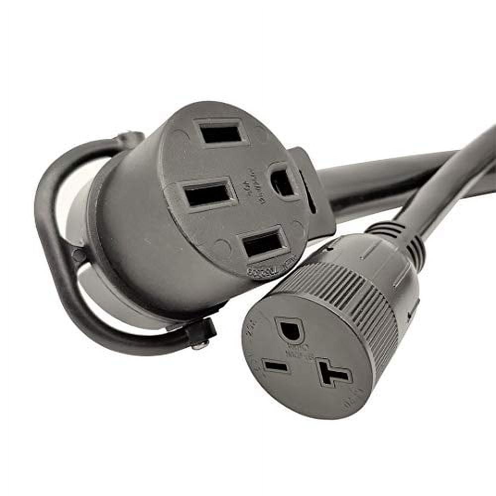 Parkworld 61506 4-Prong RV Splitter, NEMA 14-50P Male Plug to 14-50R & 6-20R (T-Blade Also for 6-15R) Female Receptacle (3 Feet)
