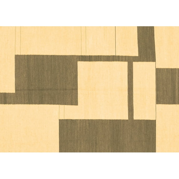 Ahgly Company Indoor Rectangle Solid Brown Modern Area Rugs, 5' x 7'