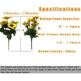 thumbnail image 4 of 4 Bunches Yellow Sunflowers Artificial Flowers Mini Fake Sunflowers Bouquet with Stems for Home Decoration Indoor Outdoor Party DIY Wedding Bouquets Baby Shower, 4 of 8