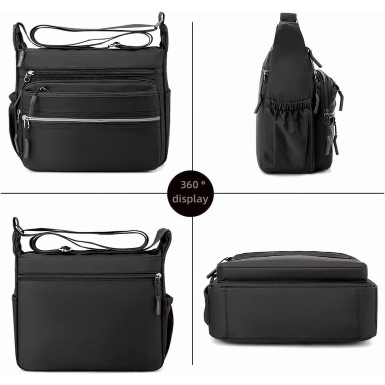Messenger Bag for Men Nylon Waterproof Shoulder Bag Multi 