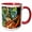 Red/White, variant on 3drose, Monkey After Franz Marc, 1912, 11oz Two-tone Red Mug