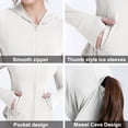 thumbnail image 3 of Desiderio Ropa de protección solar blanca ajustada para mujer Ropa de protección solar de seda helada de verano Ropa de protección solar transpirable, 3 of 5