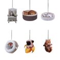 thumbnail image 4 of Adornos acrílicos decoraciones colgantes gato llavero coche colgante decoración del hogar lindo, 4 of 5