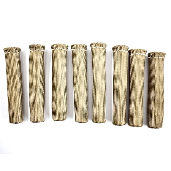 ALL-CARB 8 Pieces Titanium Spark Plug Wire Boots 1800 Degree High Temperature Heat Shield Protector Sleeve Replacement for SBC BBC 350