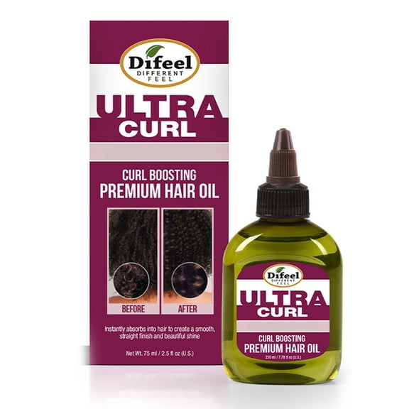 Difeel Ultra Curl Premium Hair Oil - Curl Boosting Hair Oil 2.5 oz.